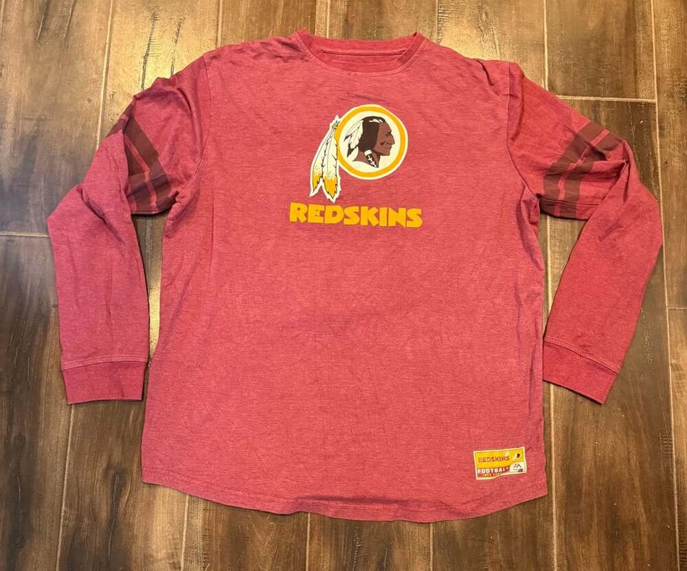 Majestic Washington  Long Sleeve T-Shirt Burgundy